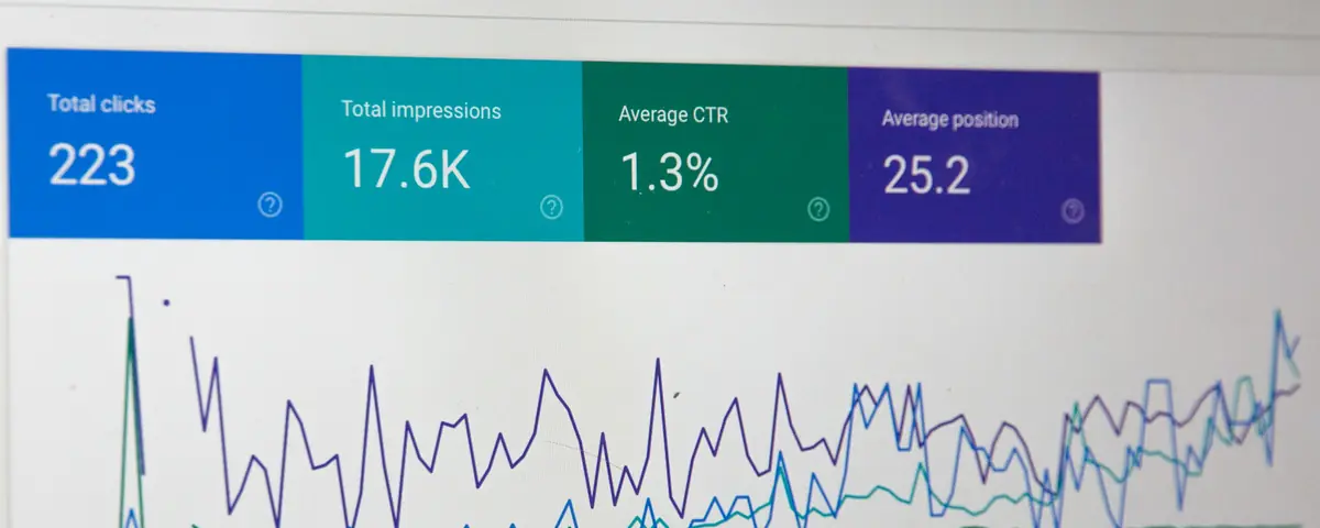 The Search Console Performance report, with jagged click and impression curves